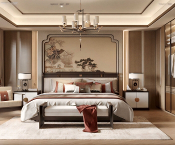New Chinese Style Bedroom-ID:411556963