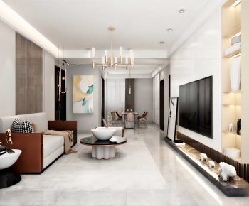 Modern A Living Room-ID:740362888