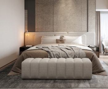 Modern Double Bed-ID:723318103