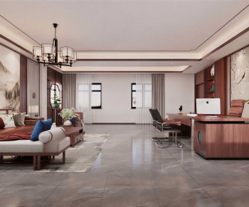 New Chinese Style A Living Room-ID:315706012