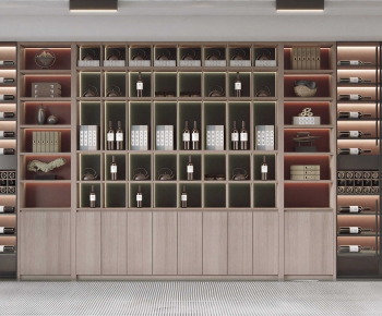 New Chinese Style Wine Cabinet-ID:538919937