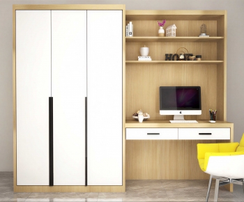 Modern Computer Desk And Chair-ID:179945954