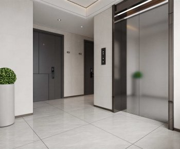 Modern Office Elevator Hall-ID:542629007