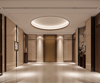 New Chinese Style Elevator Hall-ID:778980027