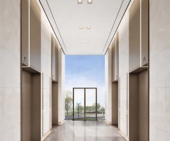 Modern Office Elevator Hall-ID:939840087