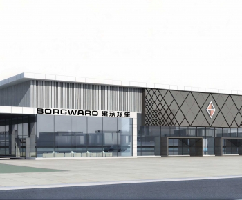 Modern Appearance Of Commercial Building-ID:522411115