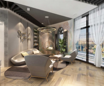 Modern A Living Room-ID:702384952