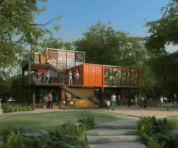 Modern Appearance Of Commercial Building-ID:209417106
