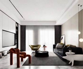 Modern A Living Room-ID:718270065