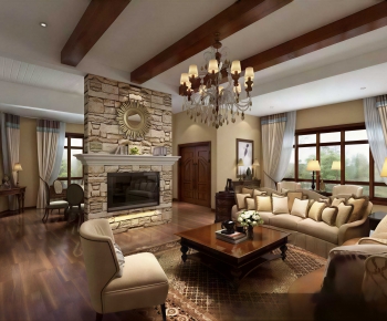 American Style A Living Room-ID:496910108