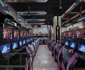 Industrial Style Internet Cafe-ID:756592044