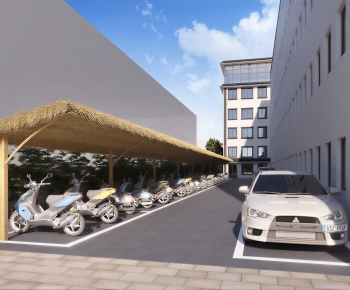 Modern Outdoor Parking Lot-ID:911500931