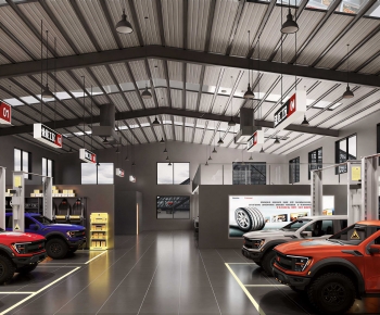 Industrial Style Automobile Repair Shop-ID:327099086