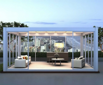 Modern Glass Sunshine Room-ID:641249908