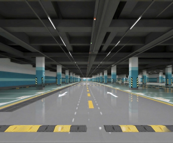 Modern Underground Parking Lot-ID:586072927