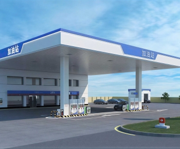 Modern Gas Station-ID:673724893