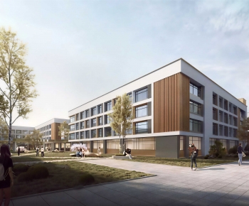 Modern School Building-ID:876415978