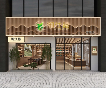 New Chinese Style Facade Element-ID:388303043