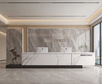 Modern Office Reception Desk-ID:376200781