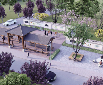 New Chinese Style Park Landscape-ID:973537921