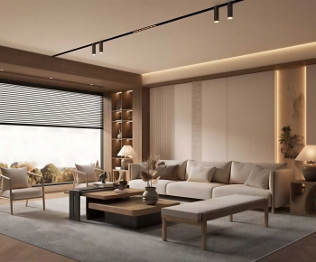 New Chinese Style A Living Room-ID:900573027