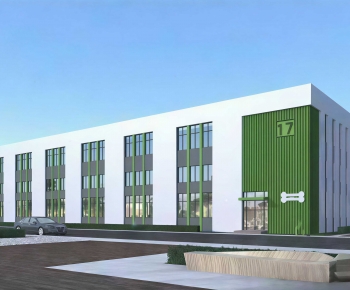 Modern Industrial Building-ID:676719906