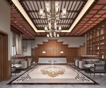New Chinese Style Lobby Hall-ID:696621892