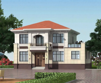 Simple European Style Detached Villa-ID:655488018