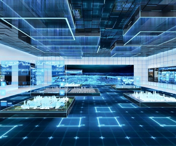 Modern Exhibition Hall-ID:605107075