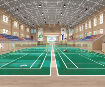Modern Indoor Badminton Court-ID:887203939