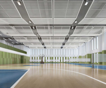 Modern Indoor Badminton Court-ID:520539385