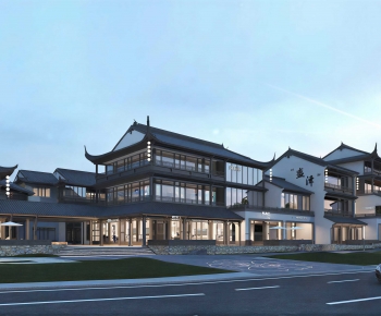 New Chinese Style Appearance Of Commercial Building-ID:299593938