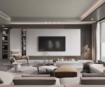Modern A Living Room-ID:345297104