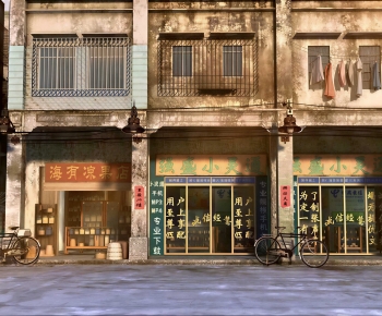 Retro Style Facade Element-ID:424716958