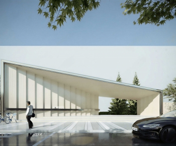 Modern Facade Element-ID:798819181