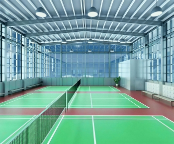 Modern Indoor Badminton Court-ID:971385006