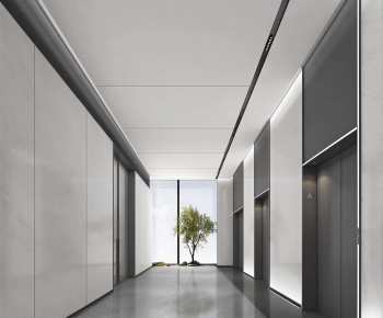 Modern Office Elevator Hall-ID:637502912