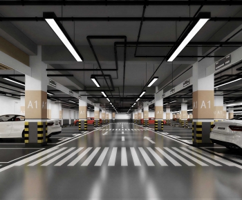 Modern Underground Parking Lot-ID:158520947