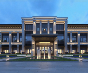 Modern Facade Element-ID:719407083