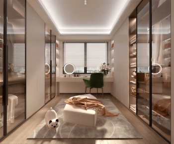 Modern Clothes Storage Area-ID:965234048