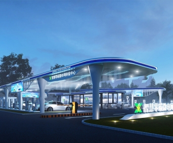 Modern Outdoor Parking Lot-ID:600168942