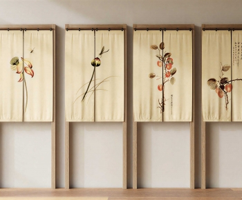 New Chinese Style Door Curtain-ID:742861034