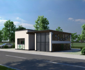 Modern Public Building-ID:694122089