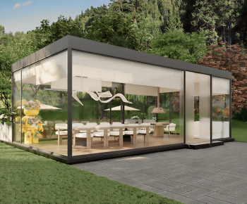 Modern Glass Sunshine Room-ID:681281094