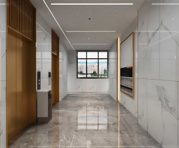 Modern Office Elevator Hall-ID:457357885