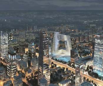 Modern Architectural Bird's-eye View Planning-ID:434621107