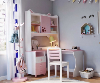 Modern Computer Desk And Chair-ID:143551117