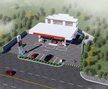 Modern Gas Station-ID:111460922