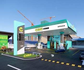 Modern Gas Station-ID:315756081