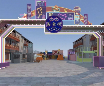 New Chinese Style Facade Element-ID:992959028